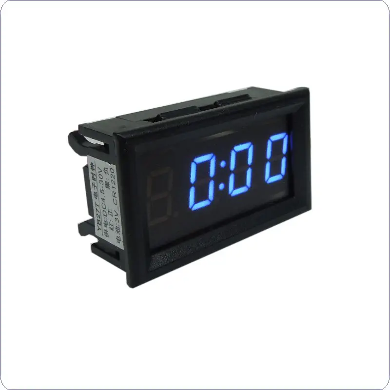 LED Display Digital Timer Date Hour Minute Clock 12V/24V Electric Car Motorcycle Accessory Blue Digits | Инструменты