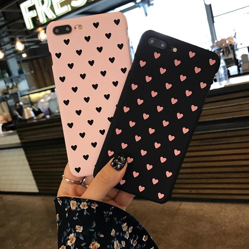 Hot Fashion Cute Cartoon Love Heart Shape Phone Case For iPhone 6 6s 7 8 Plus 5 5s SE Ultra Thin PC X XS Max XR |