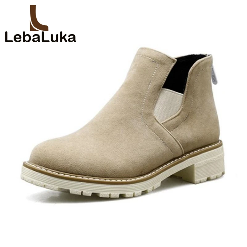 Tuyoki 4 Colors Women Flat Boots Winter Ankle Round Toe Shoes Simple Fashion Ladies Footwear Size 34-43 | Обувь