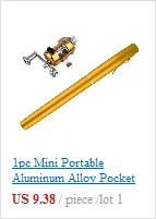 1pc Mini Portable Aluminum Alloy Pocket Pen Shape Fish Fishing Rod Pole With Reel Dropshipping