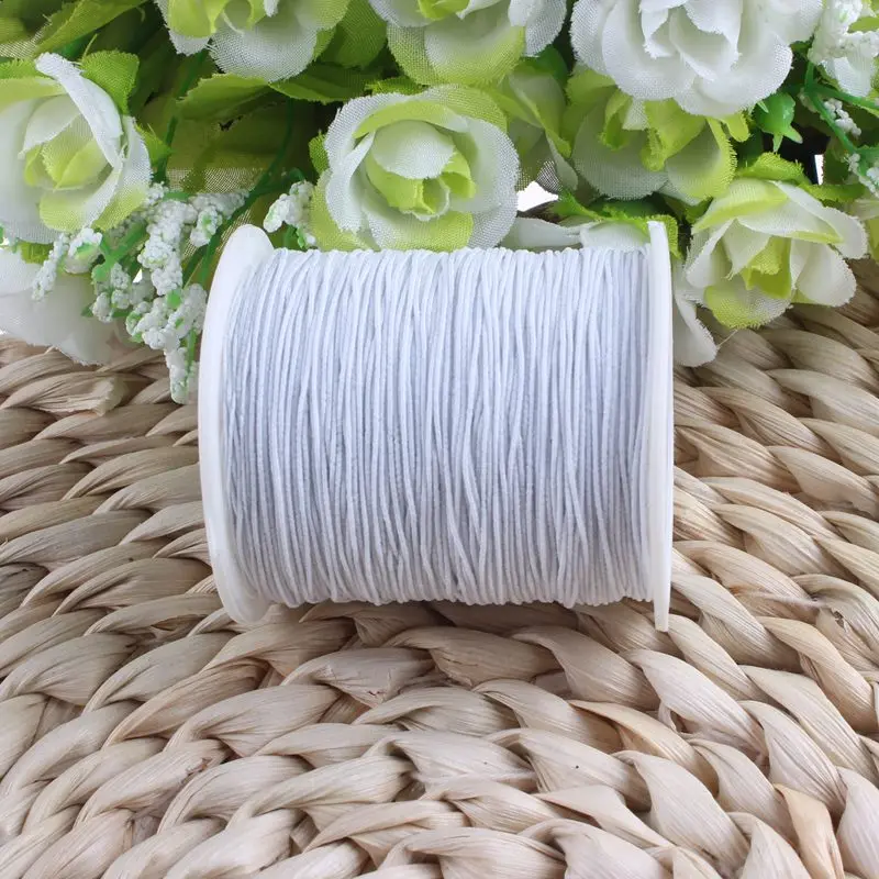 

White Elastic Thread Apparel Fabric DIY Machine Industry elastic sewing thread Spool 200Meters/Roll
