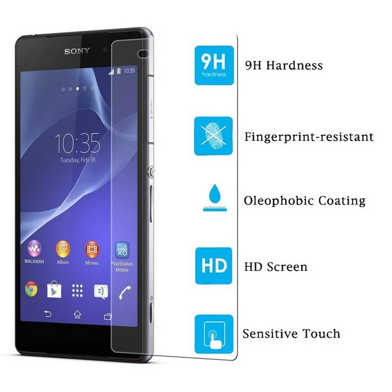 Для Sony Xperia E4 закаленное Стекло Экран протектор 9 H ЖК-дисплей спереди Плёнки для