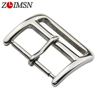 zlimsn 10pcs watch buckle for nylon strap 16 18 20 22mm silver polished stainless steel clasp men women watches accessories