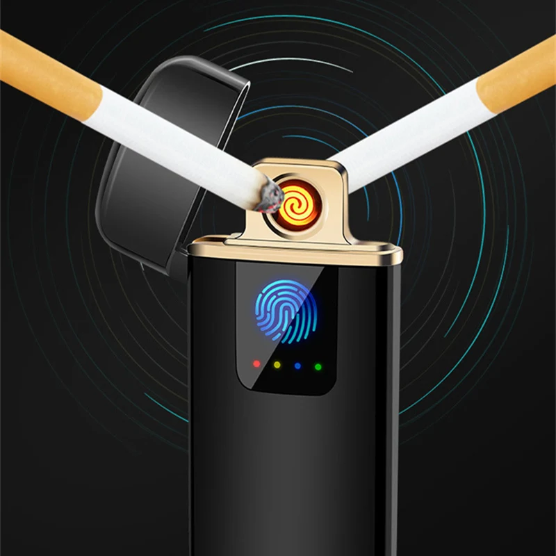 

2018 NEW USB Electric Lighter Rechargeable Windproof Plasma Lighter Cigarette Double Side Lighter