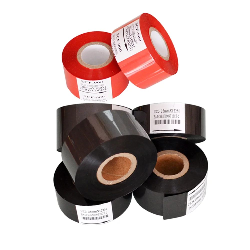 

Black Width 35mm length 120M line printer ribbon for packing plastic bags