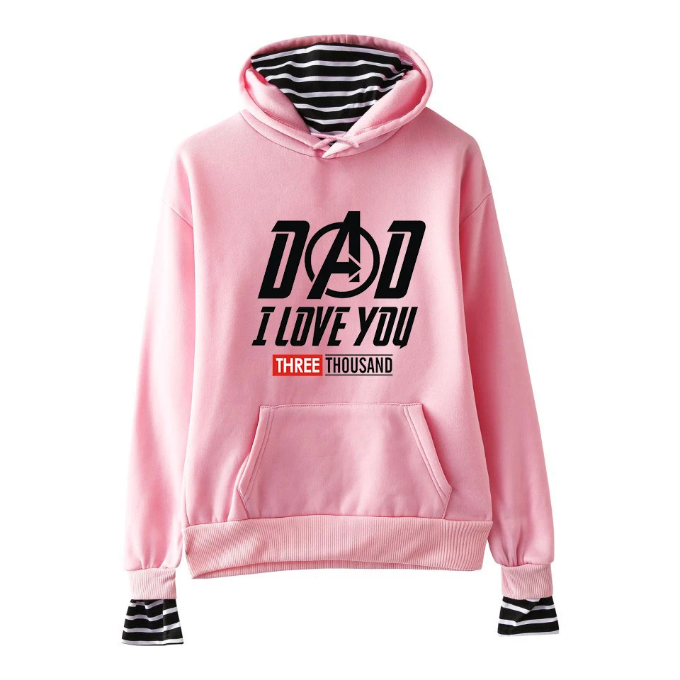 Толстовка с капюшоном и принтом I love you 3000 модный Удобный Повседневный комплект из