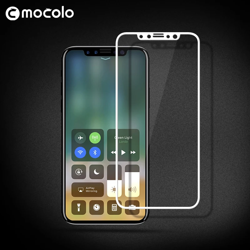 Mocolo анти-синий мягкий край 3D изогнутые 0,33 мм полный Экран крышка с уровнем твердости 9 H Hard Экран протектор Закаленное Стекло пленка для iphone X/8/8 Plus