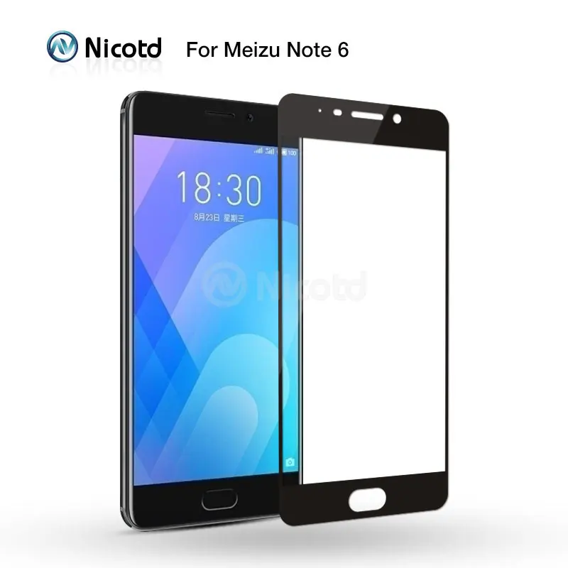 Защитное стекло Nicotd закаленное для meizu M6 Note M5 M5S M5C M3 M3S MX6 U20 U10|tempered glass|full cover tempered