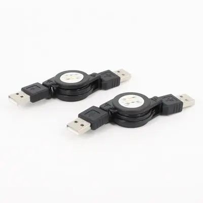 Удлинительный Выдвижной Кабель USB 2,0 A «Папа-папа», кабель для синхронизации данных и зарядного устройства 75 см
