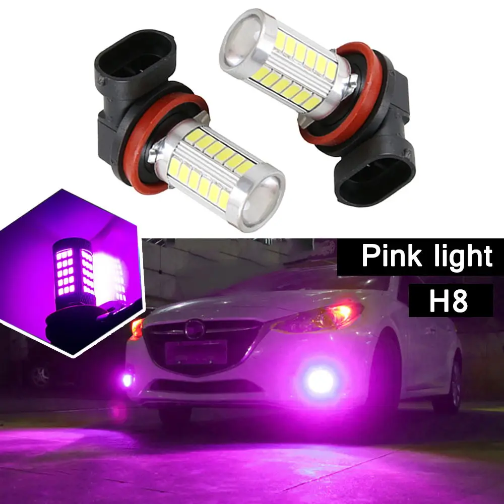 Светодиодный фонарь для автомобиля 2 шт. 6000k H8 33 SMD 5630 светодиодный 14 Вт 1000 лм 33SMD 12