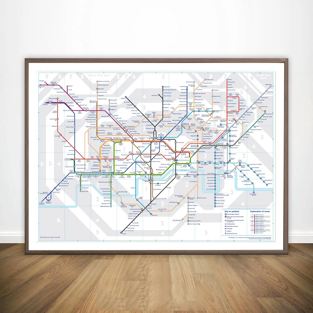 Лондонский тюбик карта кино настенная художественная краска Настенный декор