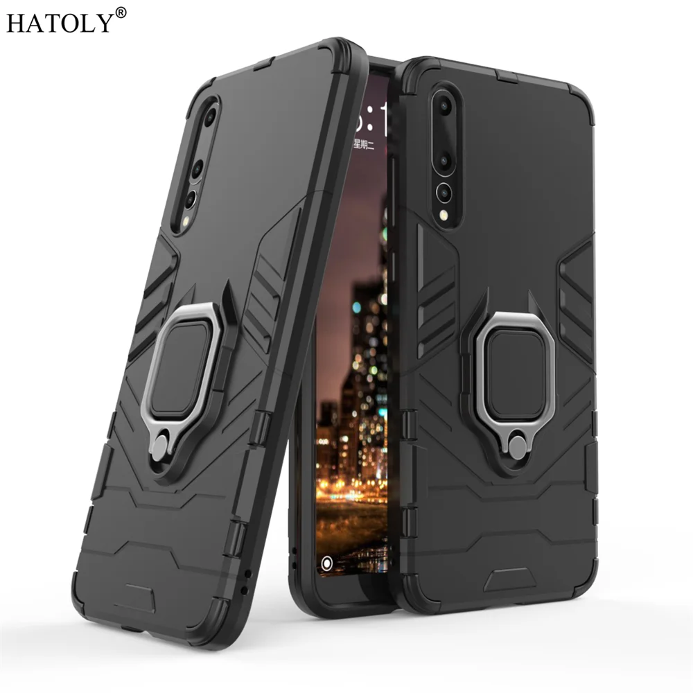 Чехол для Huawei Y7 2018 чехол телефона с кольцом на палец защитный жесткий