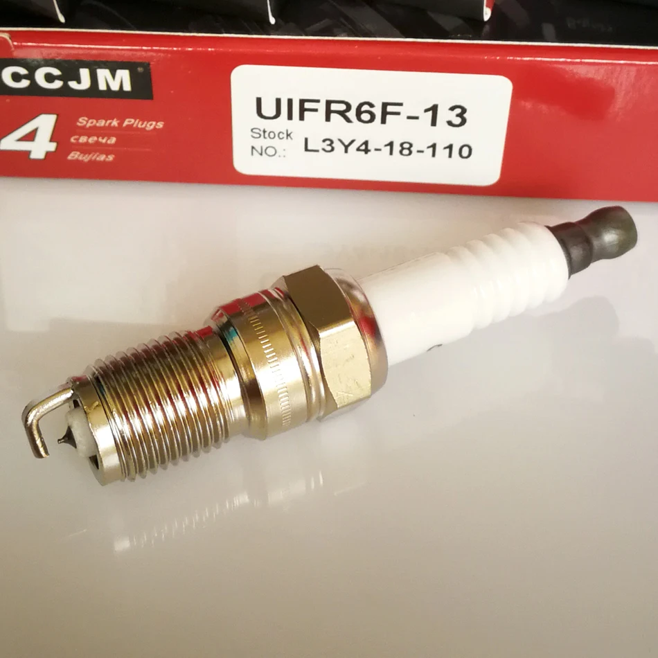4 шт./лот CCJM лампы в форме свечи L3Y4 18 110 ITR6F 13 иридий Авто зажигания оригинальный Mazda3