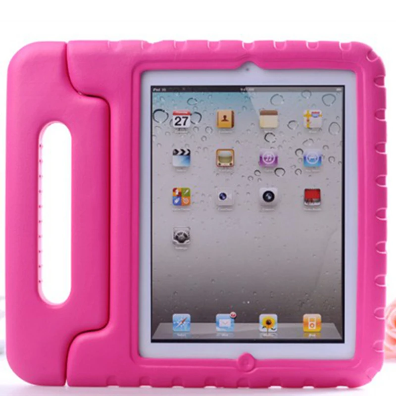 rose red Для Apple Ipad 2 3 4 чехол детский противоударный EVA чехол для Ipad 2 Ipad 4 портативный держатель для ручки чехол Защита всего тела - Цвет: rose red