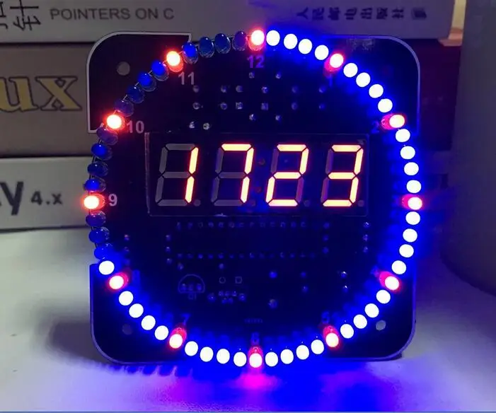DIY вращающийся цифровой светодиодный дисплей модуль будильника электронные