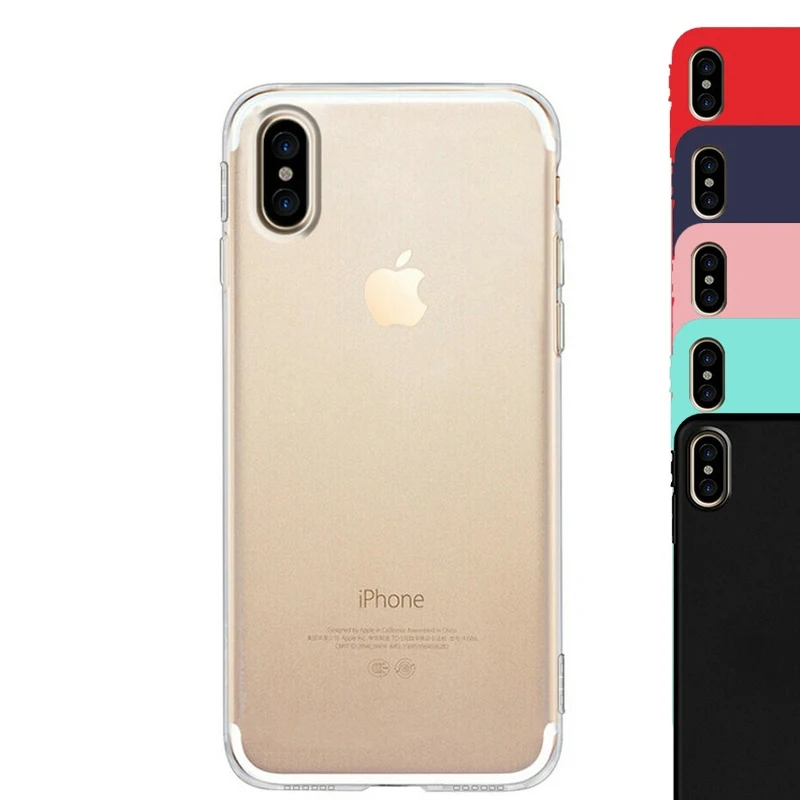 Прозрачный мягкий силиконовый чехол из ТПУ для iPhone 11 Pro Max XS XR X 7 8 Plus 6S 6 SE 2020 5 шт./лот