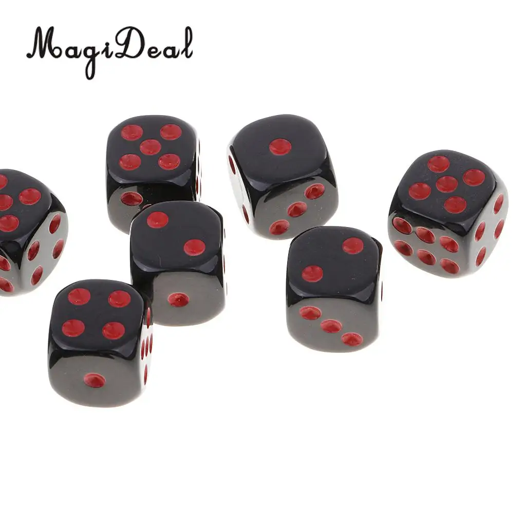 MagiDeal Прочный 10 шт. пластиковый D6 набор игральных костей для подземелий и драконов