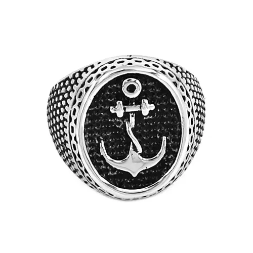 Классический якорь перстень Байкер кольцо Нержавеющая сталь ювелирные изделия
