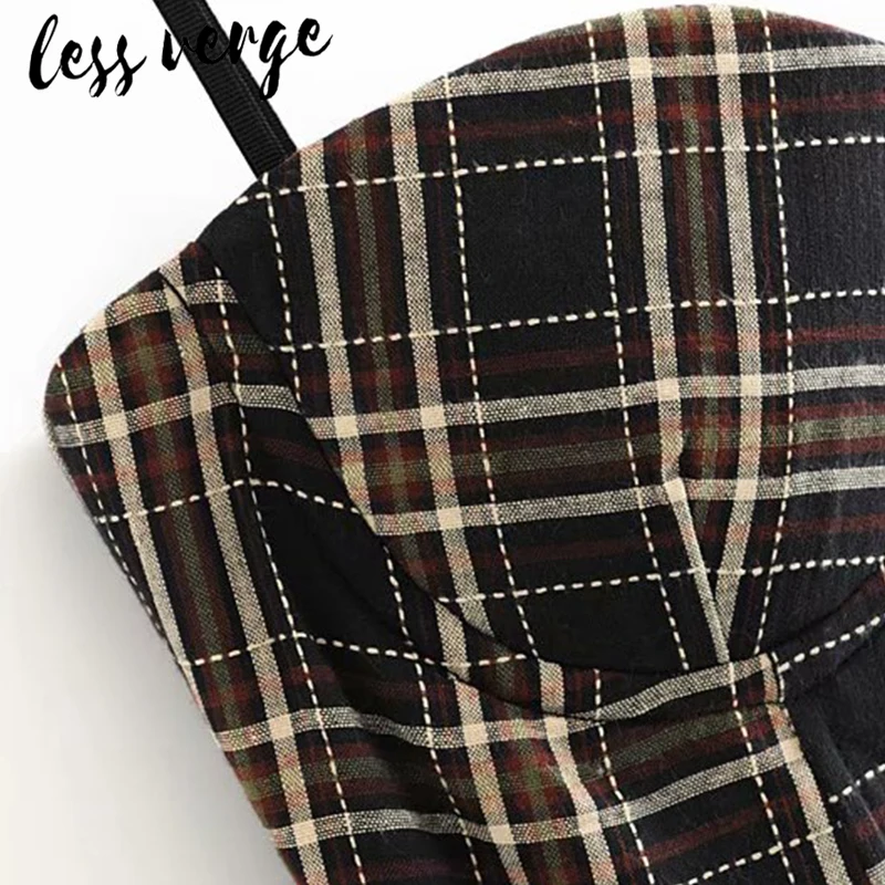 Lessverge тонкие летние клетчатые платья с рюшами женские вечерние короткие