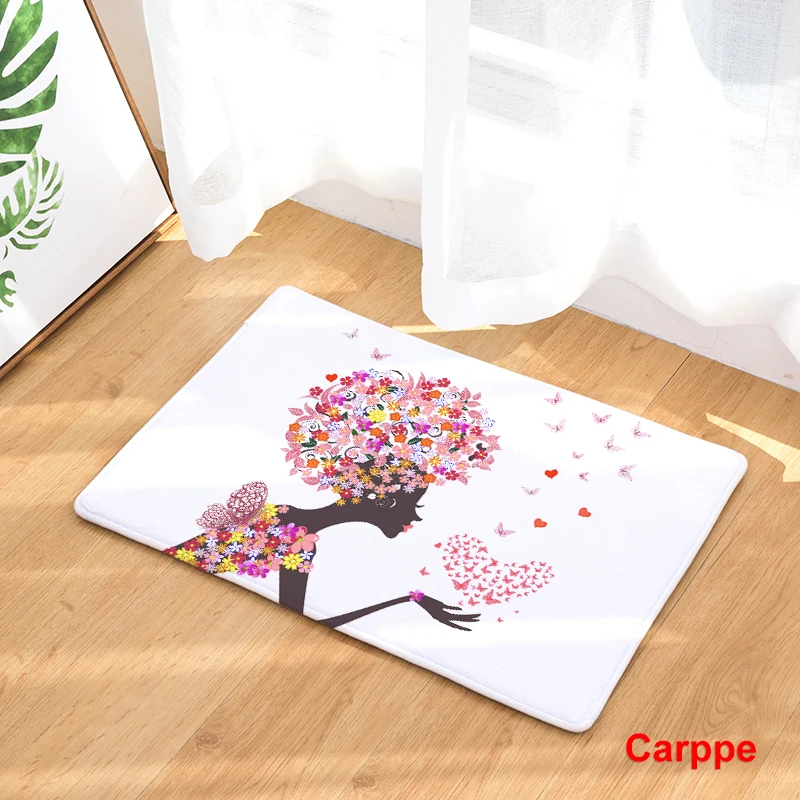 2017 новые ковры с принтом для девочек Нескользящие кухонные коврики дома гостиной