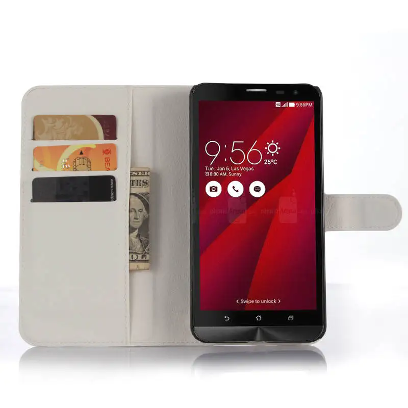 Телефон case Pu Кошелек Стиль Флип Case Cover PU Leather для Asus ZenFone 2 Laser ZE601KL 6 дюйма С