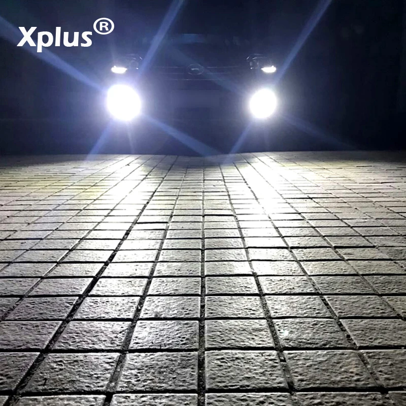 Xplus, супер яркий Автомобильный светодиодный противотуманный фонарь, сменная передняя противотуманная фара, стробоскоп H1 H3 H7 9005 9006 880 881, желтый, голубой, белый