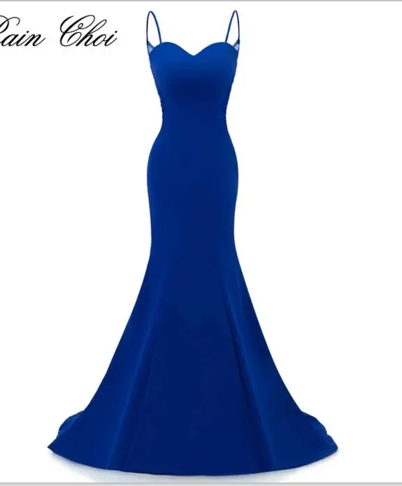 Vestido de festa Русалка Выпускные платья Длинные Сексуальные вечерние платья - Цвет: royal blue