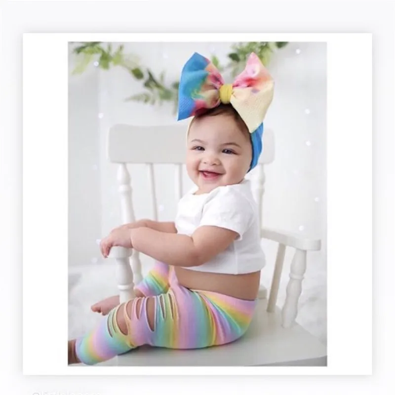 

Baby girls headband Pre-tied turban headwrap, super soft and stretchy printing Hair Bows baby headband Hair Accessories