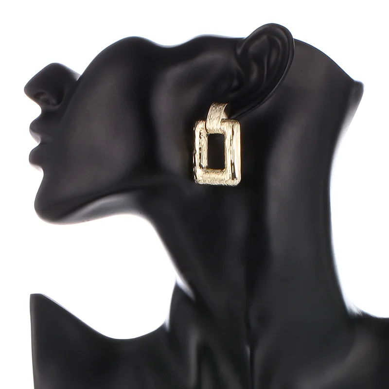 Big Geometric Drop Earring for Women Girls New Square Pendant Dangle Earrings Fashion Jewelry boucle d'oreille femme 2021 | Украшения и