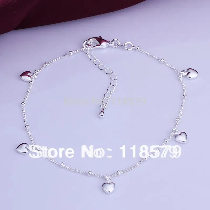 Модный Ювелирный Браслет с серебряным покрытием однотонный браслет на лодыжку