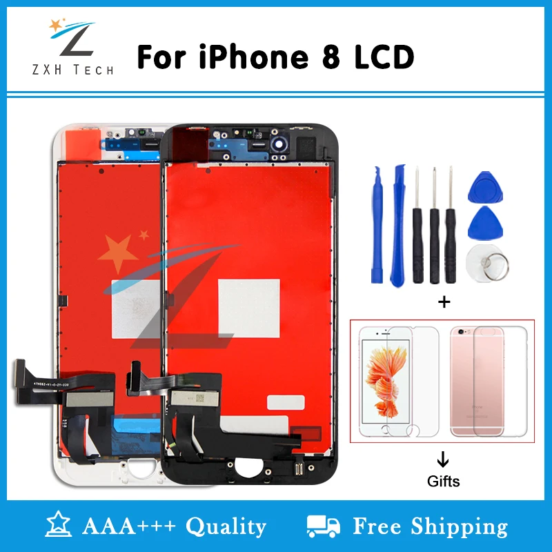 Качество AAA OEM для iPhone 8 LCD plus экран дисплея 8G Замена объектива Pantalla сенсорный