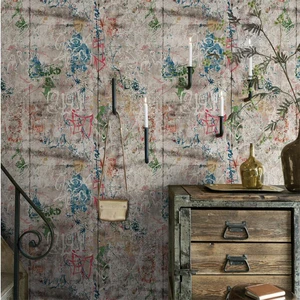 Beibehang винтажные промышленные ветрозащитные граффити парикмахерский магазин одежды фон для телевизора обои водонепроницаемые бар серые обои искусство