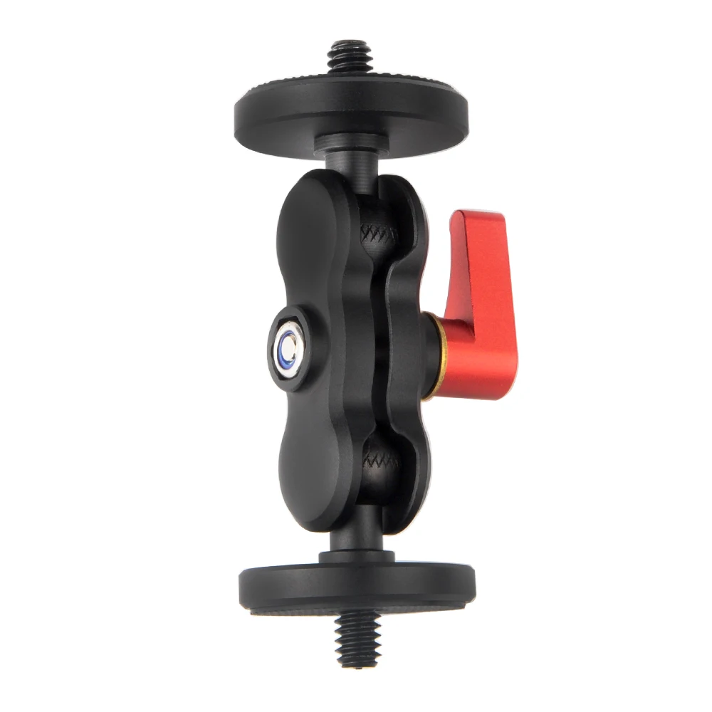 MINIFOCUS Multi-Function Double Ball Head with Shoe Mount and 1/4-inch Screw for DSLR Camera Cage LCD Monitor LED Lights | Электроника