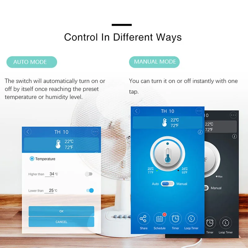 Умный Wifi переключатель Sonoff TH16 контроль температуры и влажности умный домашняя