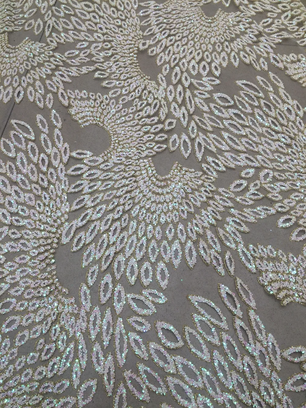 5 ярдов/партия блестящая кружевная ткань | Дом и сад