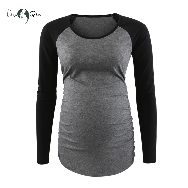 Комплект из 3 предметов Одежда для беременных женские блузки с принтом топы