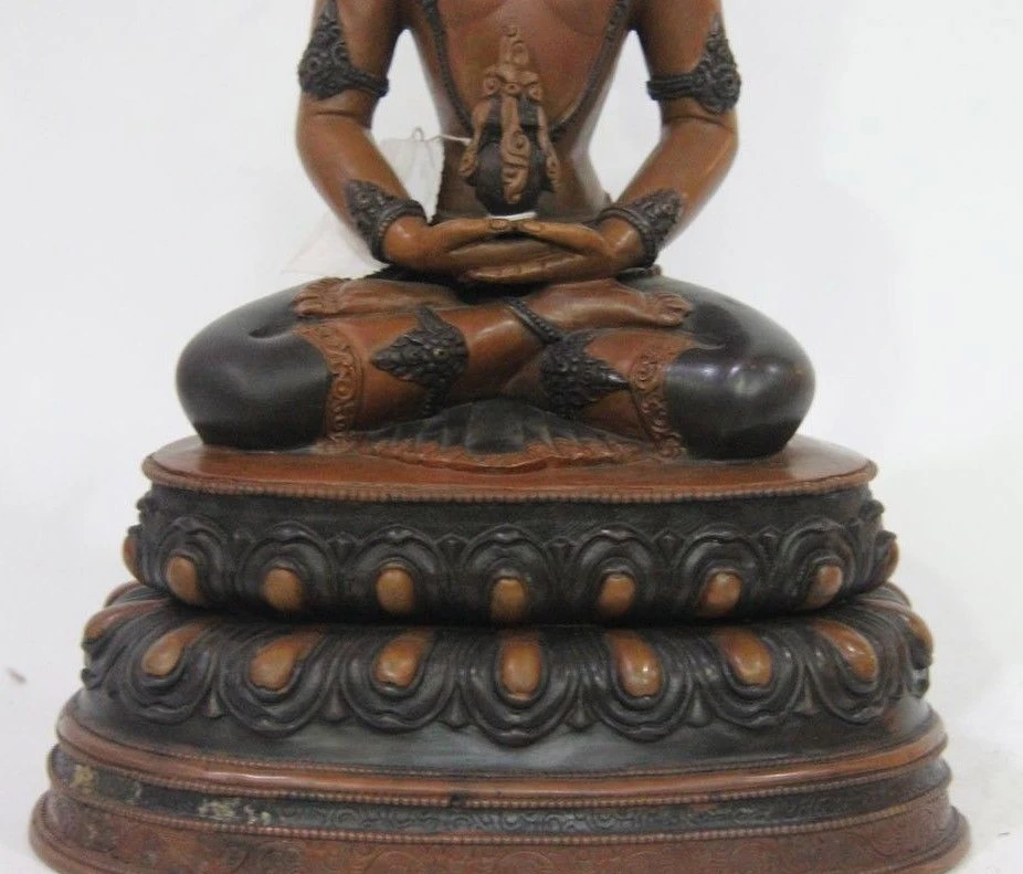 Tibet Temple Buddhism Red Copper Sakyamuni Amitabha Amitayus Buddha of Longevity | Дом и сад