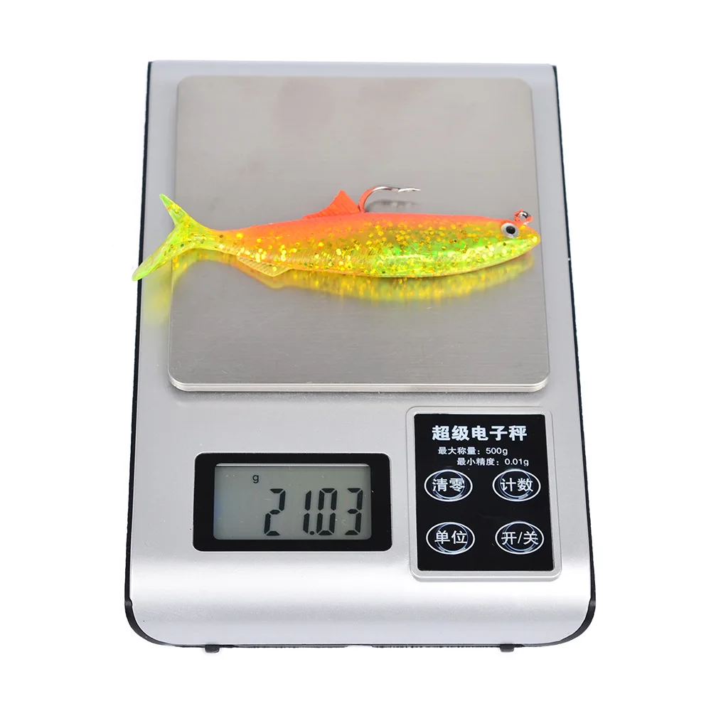 

5PCS 10.5cm 21g Soft Lead Fishing Lure Swimbait Sea Bass Lead Jig Head Soft Wobbler Fishing Swim Fishing Baits