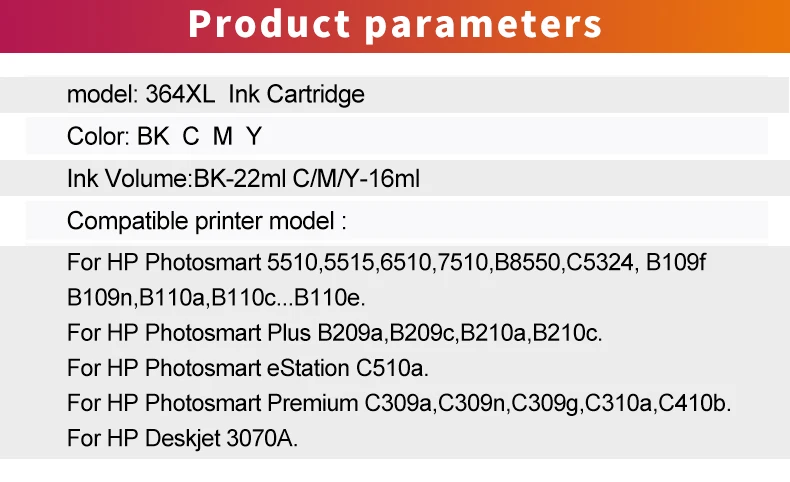 INKARENA 2 шт 364XL совместимый картридж с чернилами Замена для hp 364 XL для hp Deskjet 3070A 7510 Photosmart 5510 5515 5520 7520