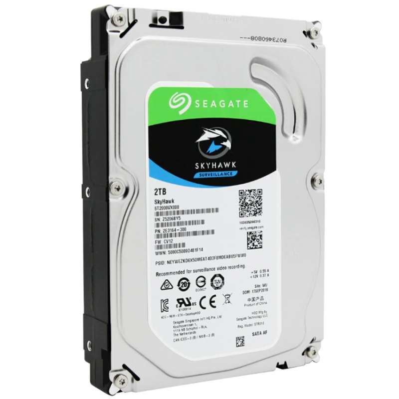 Внутренний жесткий диск Seagate Skyhawk 2 ТБ ST2000VX008 3 5 дюйма 5900 об/мин SATA 6 ГБ/сек. 64 Мб