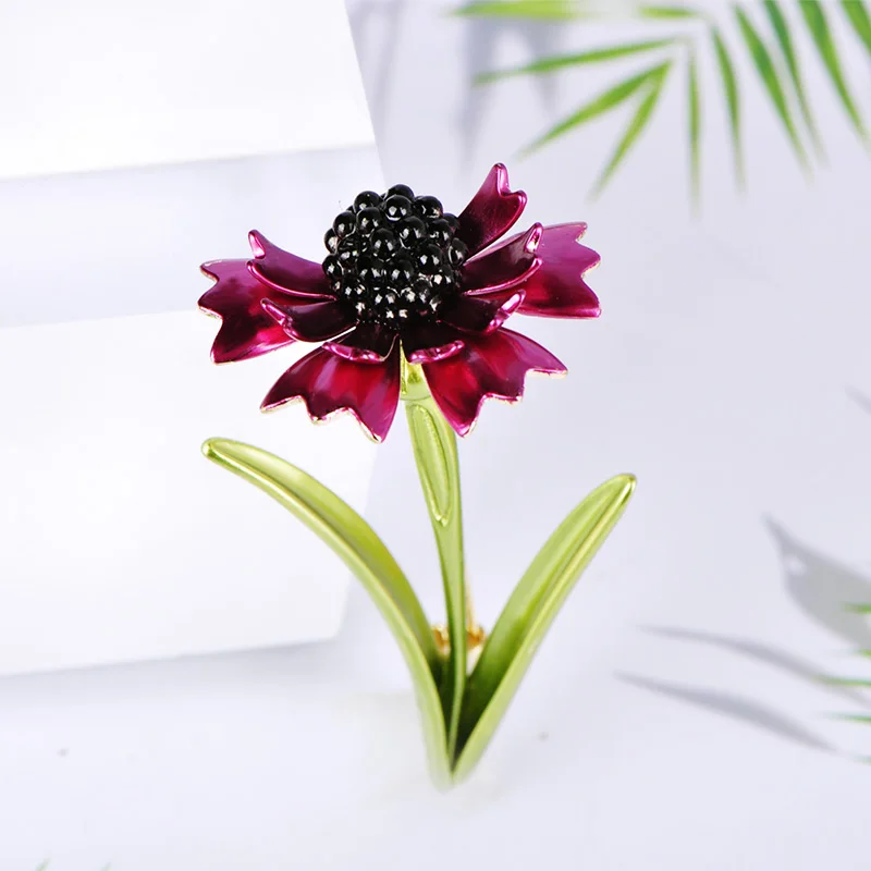 Funmor Trendy Flower Shape Brooches Alloy Enamel Jewelry Women Men Sweater Suit Coat Dress Collar Bag Pins Party Accessory Gifts | Украшения