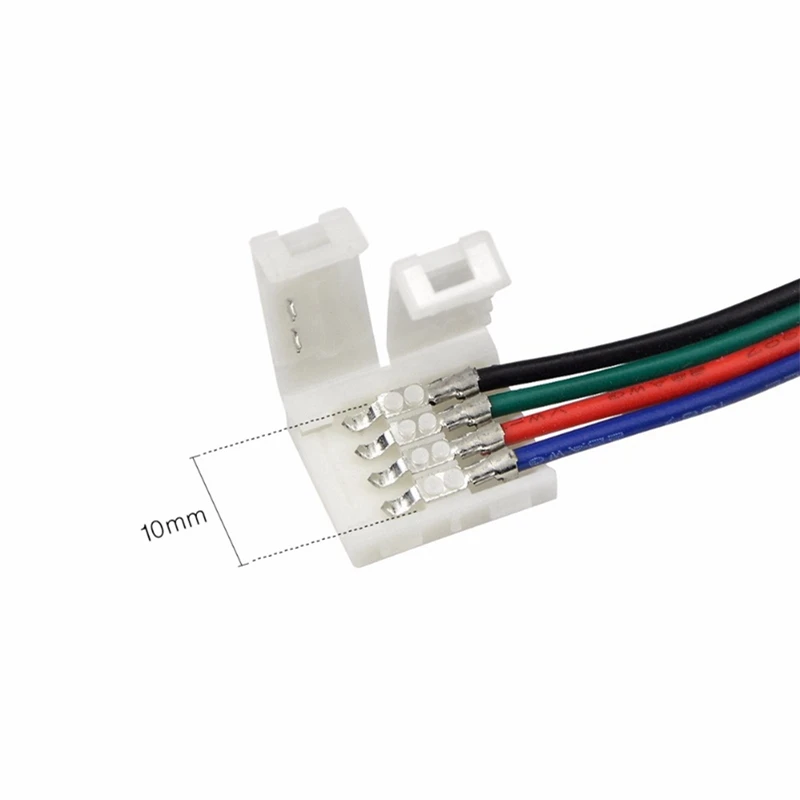Фото 4 контаксветодиодный 10 мм Светодиодная лента RGB для сварки SMD 5050 удлинитель провод 4 контаксветодиодный 10 мм Светодиодная лента RGB для сварки SMD 5050 удлинитель провод