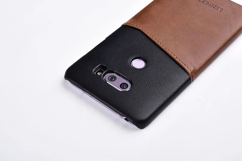 Чехол для LG V30 V30+ KEZiHOME, роскошная натуральная кожа, хит-цвет, жесткая задняя крышка в деловом стиле, с карманом для карт, для LG V35 V30S funda
