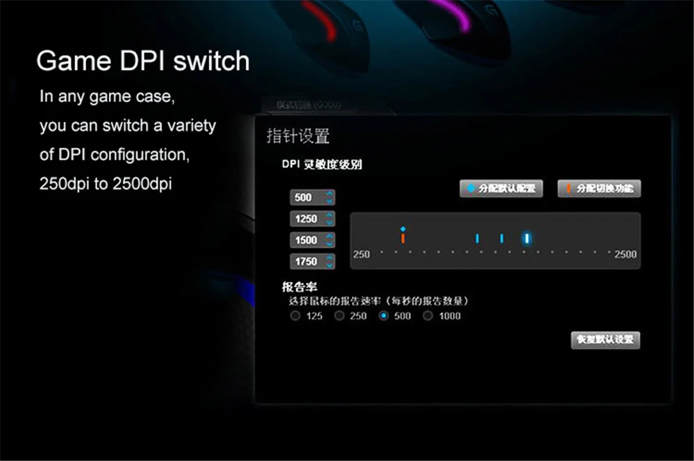 logitech G300s Ратон игровой Мышь 2500 Точек на дюйм USB Проводная оптическая wensor и посторонней помощи Мышь с 7 цветов с подсветкой