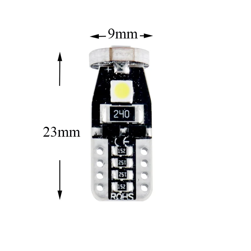10 шт. светодиодные лампочки с ампулой белый 12 В t лампы для автомобилей Интерьер