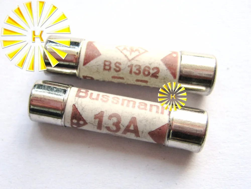 100 шт. x BS1362 13A 15A 20A 10A 5A 3A 2A 1A 250 в 6*25 мм керамический предохранитель для мультиметр