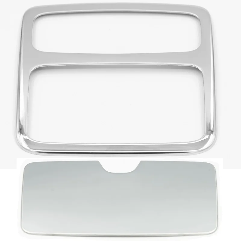 2pcs FRONT Передняя и задняя потолочная крыша из нержавеющей стали, светильник для чтения, накладка, рамка для Toyota Land Cruiser Prado J120 2003-2009 - Название цвета: 2pcs FRONT