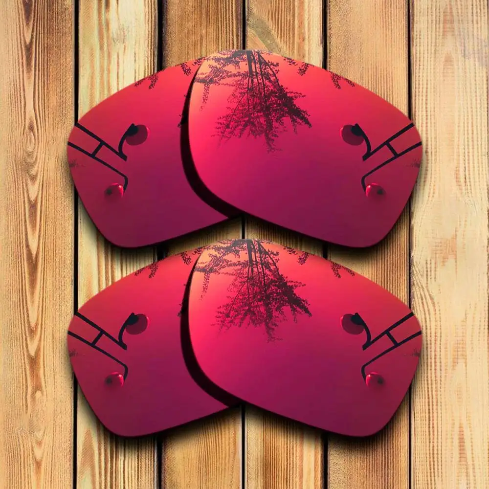 2 PAIRS -Magenta Red 2 пары точно вырезанные поляризованные Сменные линзы для солнцезащитных очков Оукли Холбрук-много цветов - Цвет линз: 2 PAIRS -Magenta Red