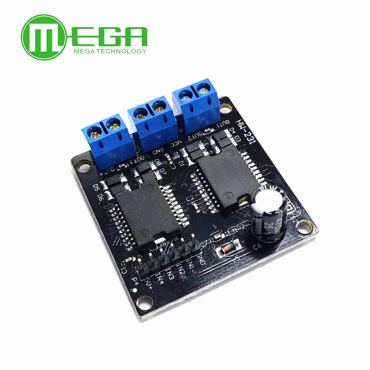 Двойной модуль драйвера двигателя MC33886 5A для робота умного автомобиля 5 12