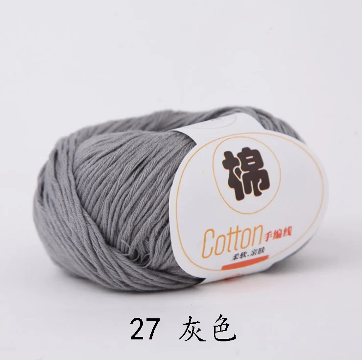 27 Mylb50g/Шаровая Высококачественная теплая пряжа из хлопка для малышей, шерстяная пряжа для вязания детей, пряжа для вязания, вязаный свитер крючком - Цвет: 27